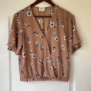 Pink floral top